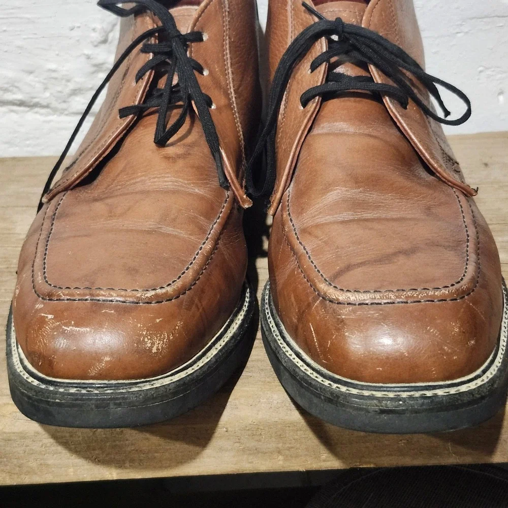 Red Wing Shoes 2216-2 Mens Brown Leather Moc Toe Chukka Work Boots USA 13D VTG